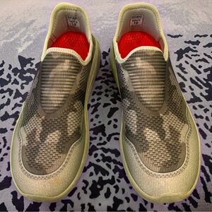 Uber-cool Psudo slip-on sneakers in camo green - highly desirable top-end sneaks